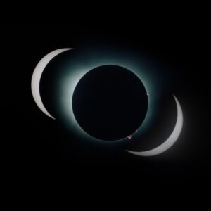 solar eclipse fine art print showing totality and crescent phases